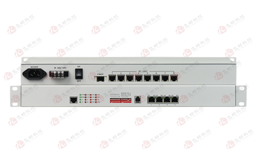 羞羞视频在线科技-8E1轉3路百兆電以太+1路百兆光以太 協議轉換器